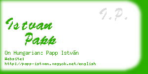 istvan papp business card