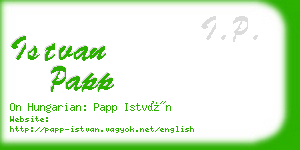 istvan papp business card